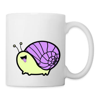 Bande dessinée d’escargot - Mug blanc - blanc - Droite