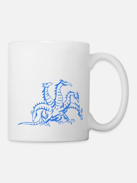 drache hydra - Tasse - Weiß