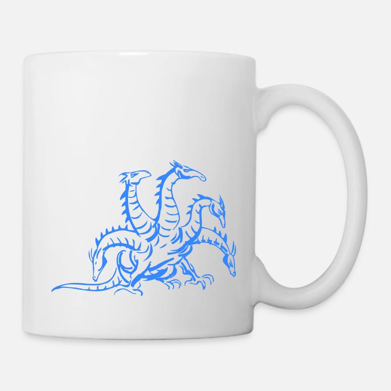 drache hydra - Tasse - Weiß