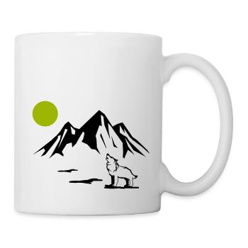 Wolf Full Moon - Mug - white - Right