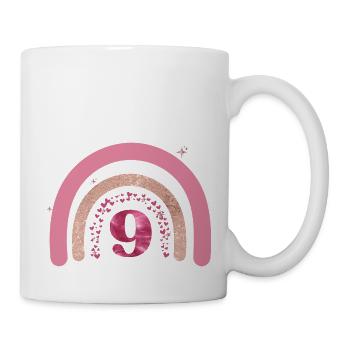 9e anniversaire rainbow rose - Mug blanc - blanc - Droite
