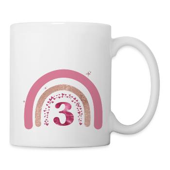 3e anniversaire rainbow rose - Mug blanc - blanc - Droite