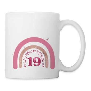 19th Birthday Rainbow Rose - Mug - white - Right