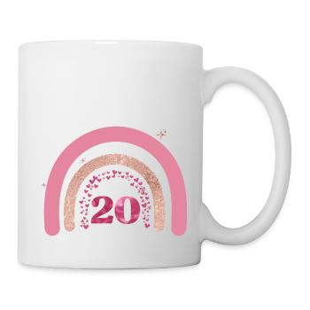 20e anniversaire rainbow rose - Mug blanc - blanc - Droite