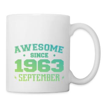 Septembre 1963 Cadeau Anniversaire Septembre 1963 - Mug blanc - blanc - Droite