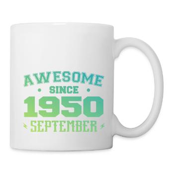 Septembre 1950 Cadeau Anniversaire Septembre 1950 - Mug blanc - blanc - Droite