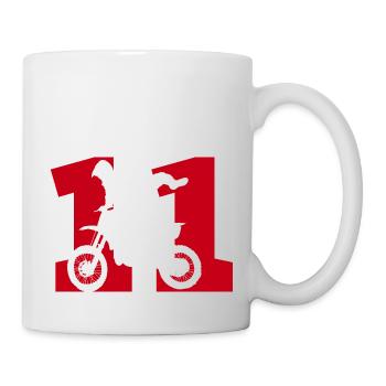 Moto 11 Biker - Tasse - Weiß - Rechts