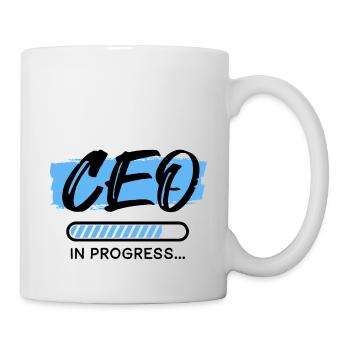CEO In Progress, CEO Shirts, Motivational Quotes - Mug - white - Right