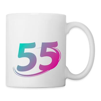 Numéro 55 multicolore - Mug blanc - blanc - Droite