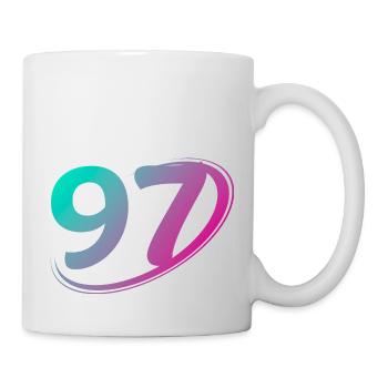 Numéro 97 multicolore - Mug blanc - blanc - Droite