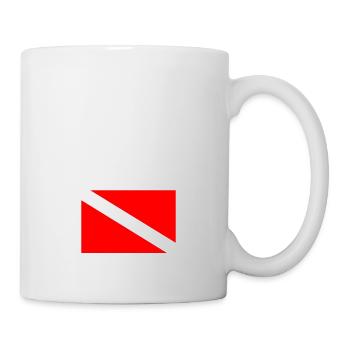 Aruba Diver Down Flag - Plongée sous-marine - Plongée sous-marine - Tauchen - Mug blanc - blanc - Droite