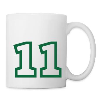 Number 11 green sport - Mug - white - Right