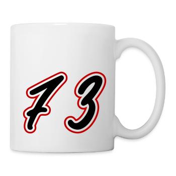 73 Zahl Symbol - Tasse - Weiß - Rechts