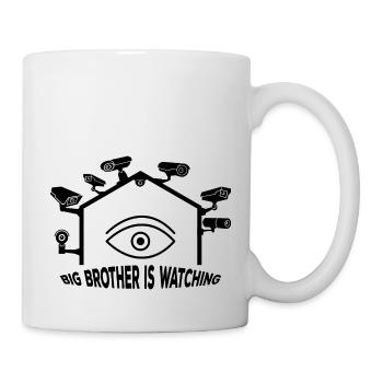 Big Brother regarde - Mug blanc - blanc - Droite