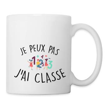 je peux pas j'ai classe / rentrée des classes - Mug blanc - blanc - Droite