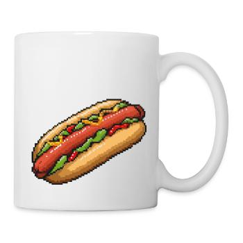 Hotdog Pixel Icon - Mug blanc - blanc - Droite