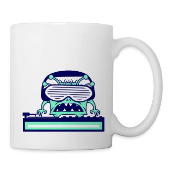 DJ Party Monster Horror Halloween Alien Mischpult - Tasse - Weiß - Rechts