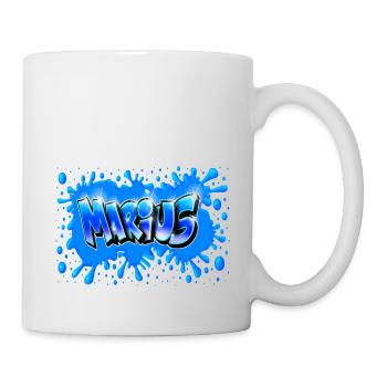 MARIUS GRAFFITI NAME PRINTABLE - Mug blanc - blanc - Droite