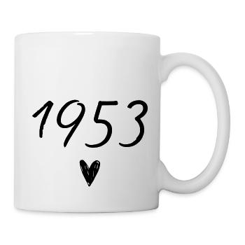 1953 coeur anniversaire - Mug blanc - blanc - Droite