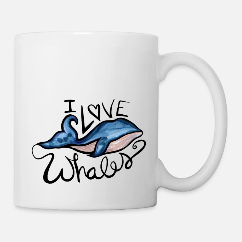 J’adore les baleines - Mug blanc - blanc