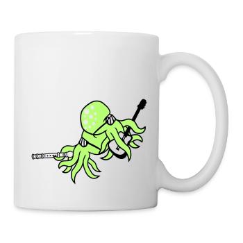 2 Octopus Guitar Flute Octopus Squid Friends - Mug - white - Right
