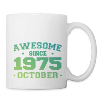 Octobre 1975 - Cadeau Anniversaire Octobre 1975 - Mug blanc - blanc - Droite