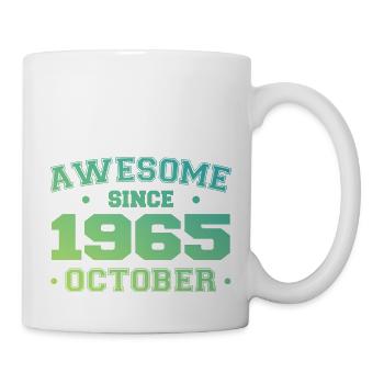 Oktober 1965 - Oktober 1965 Geburtstagsgeschenk - Tasse - Weiß - Rechts
