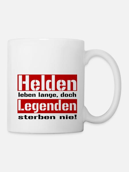 Heroes live long - Mug - white
