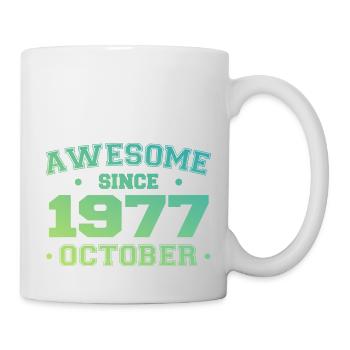 Octobre 1977 - Cadeau Anniversaire Octobre 1977 - Mug blanc - blanc - Droite