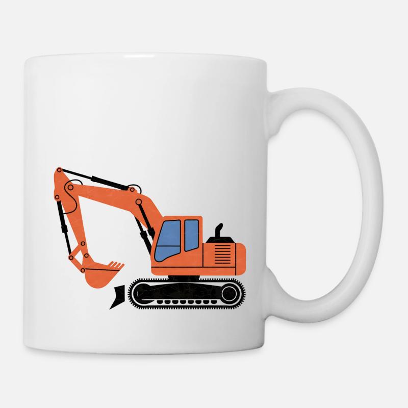 Gelbe Schaufel - Tasse - Weiß