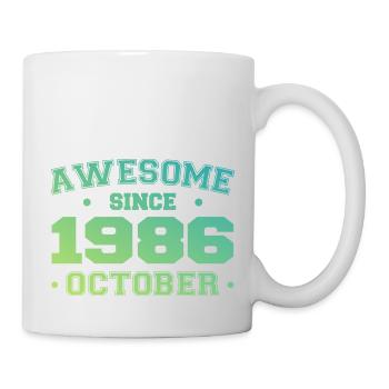 Octobre 1986 - Cadeau Anniversaire Octobre 1986 - Mug blanc - blanc - Droite