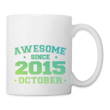 Octobre 2015 - Cadeau Anniversaire Octobre 2015 - Mug blanc - blanc - Droite