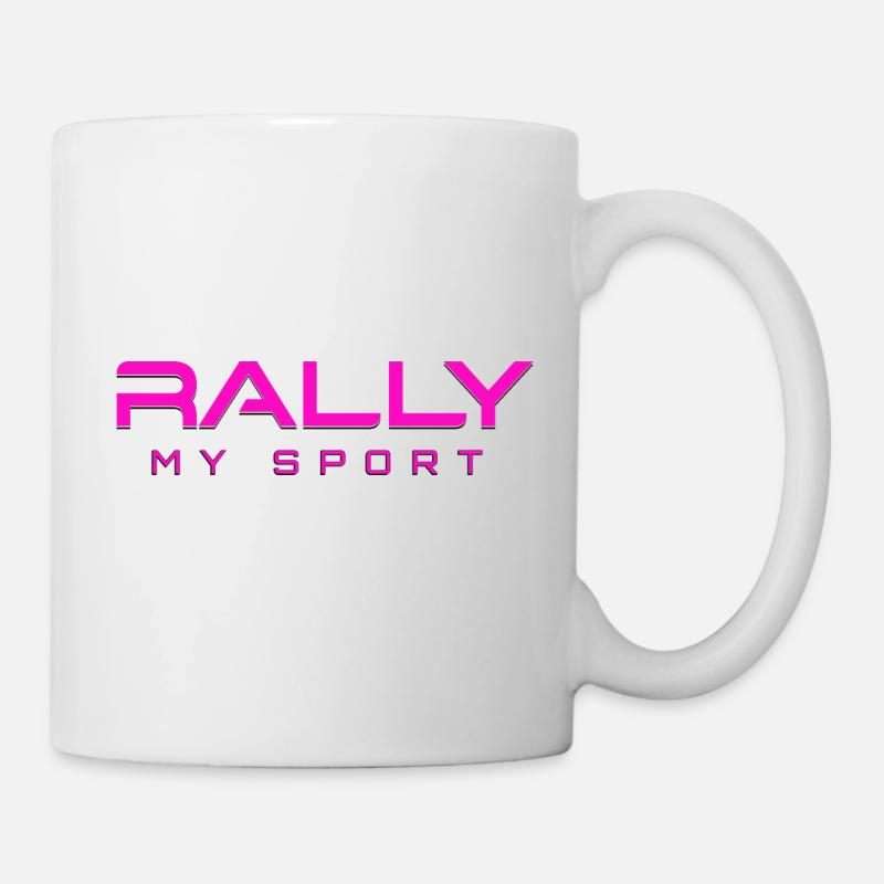 Rally my Sport 2 pink black - Mug - white