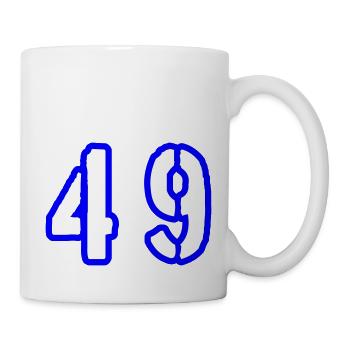 49 Zahl Symbol - Tasse - Weiß - Rechts