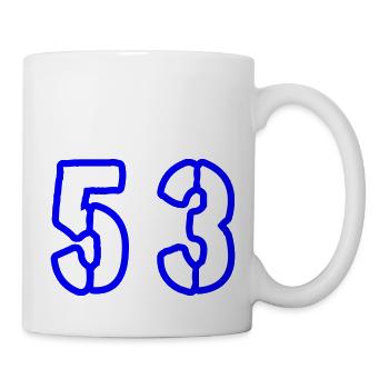 53 Zahl Symbol - Tasse - Weiß - Rechts