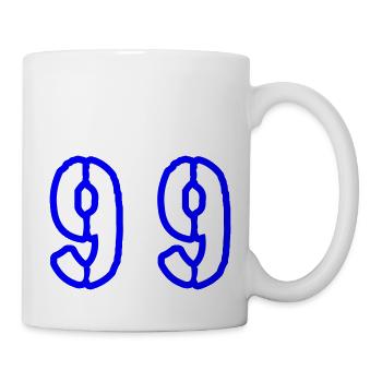 99 Symbole numérique - Mug blanc - blanc - Droite