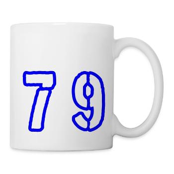 79 Zahl Symbol - Tasse - Weiß - Rechts