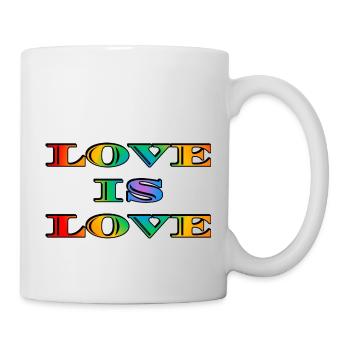 Rainbow Love is Love - Mug - white - Right