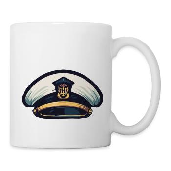 Captain Matrose Mütze - Tasse - Weiß - Rechts