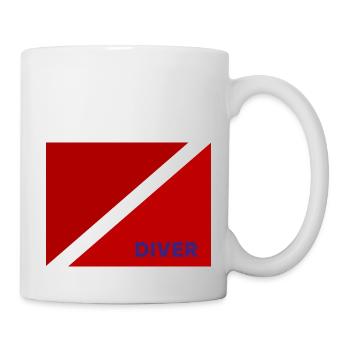 Tauchzeichen - Tasse - Weiß - Rechts