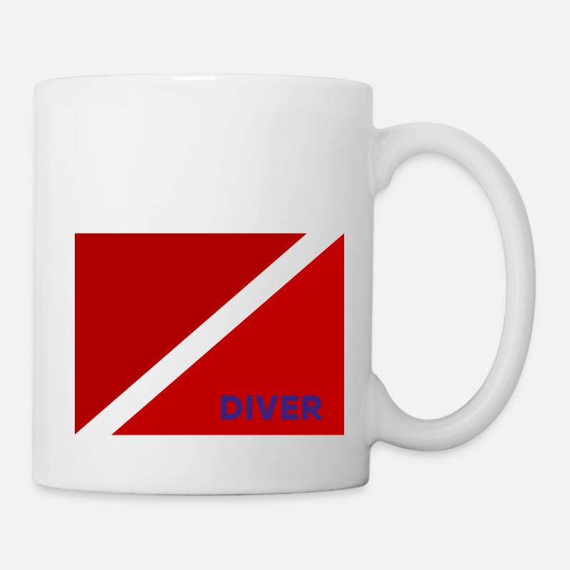 Tauchzeichen - Tasse - Weiß