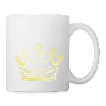 Symbole de la couronne Or - Mug blanc - blanc - Droite