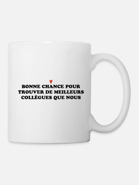 Cadeau depart collegue de travail humour Homme - Mug blanc - blanc