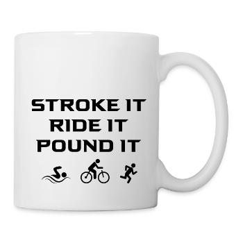 Triathlon Laufen Schwimmen Radfahren - Tasse - Weiß - Rechts