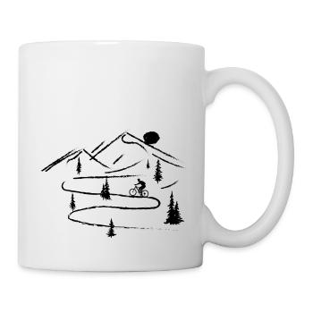 Mountainbike Sport Fahrrad - Tasse - Weiß - Rechts