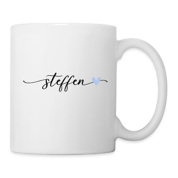 Steffen Name Calligraphie Police - Mug blanc - blanc - Droite