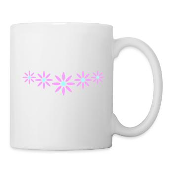 Beaucoup de fleurs colorées belle conception de motif décoratif - Mug blanc - blanc - Droite