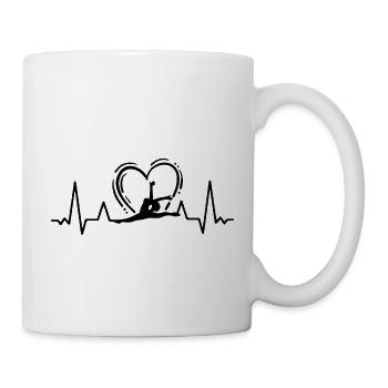 Gymnaste Rythme cardiaque ECG Pouls - Mug blanc - blanc - Droite