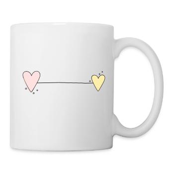 Ligne du cœur horizontale - Mug blanc - blanc - Droite