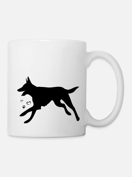 Belgischer Malinois-Schäferhund - Tasse - Weiß
